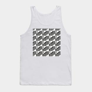 Bold Geometric Pattern in Black and White Tank Top